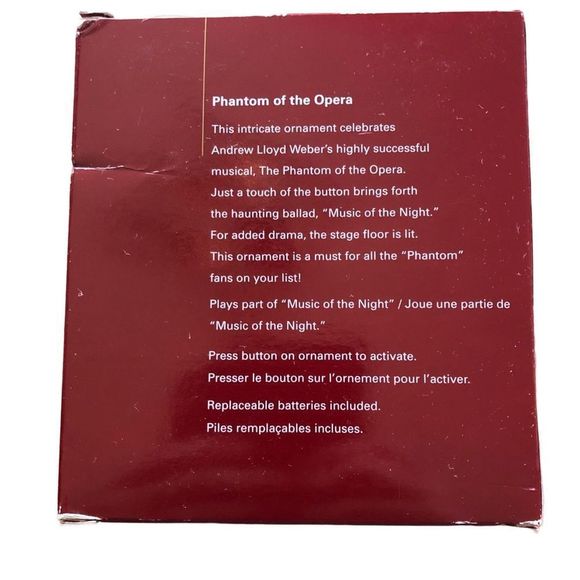 Carlton Cards Heirloom Collection The Phantom‎ of the Opera 2006, RARE, N… - Picture 6 of 8